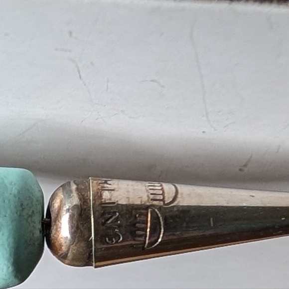 Chinese Turquoise Knuckle Bone Bead Necklace 42g - Picture 8 of 8